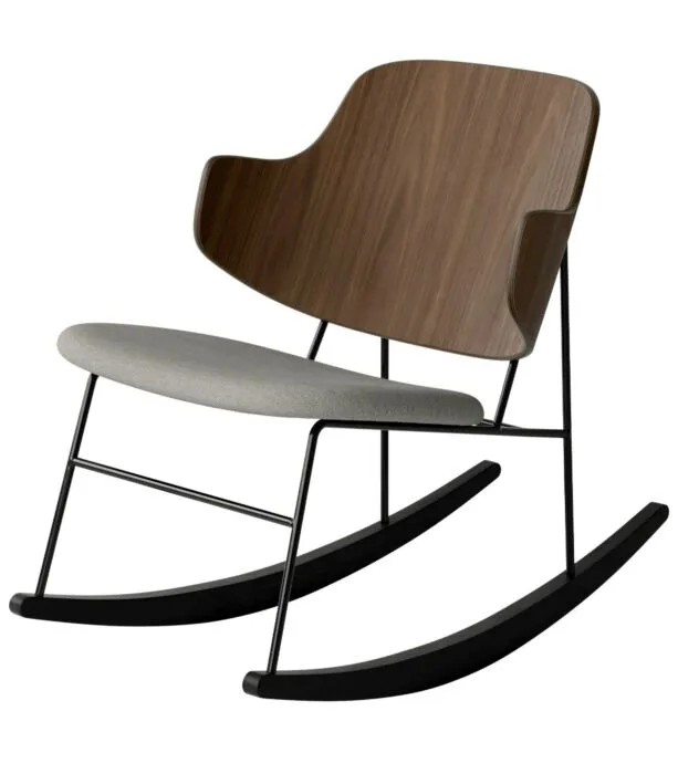 Audo Copenhagen The Penguin Rocking fauteuil - Walnut-Re-wool 218 Direct Verzonden