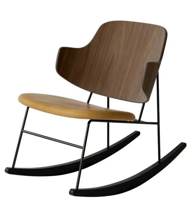 Korting Audo Copenhagen The Penguin Rocking fauteuil - Walnut-Dakar 0250
