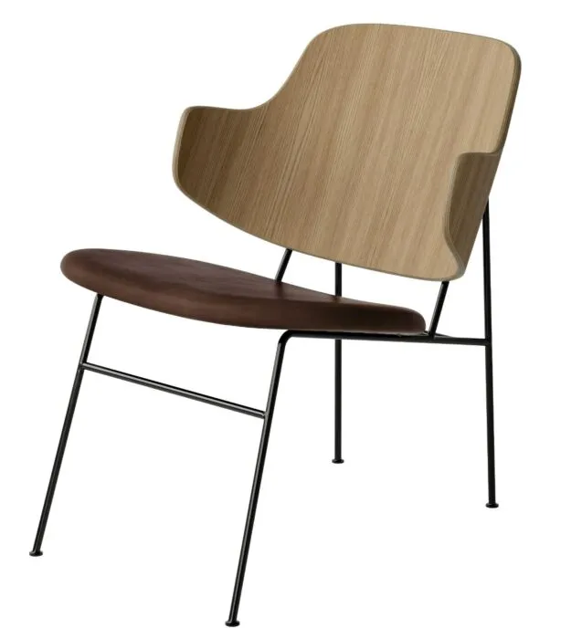 Express Levering Audo Copenhagen The Penguin Lounge fauteuil - Natural Oak-Dakar 0329