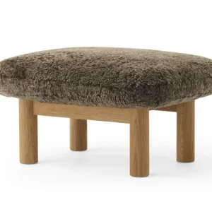 Audo Copenhagen Brasilia Ottoman voetenbank-Natural Oak-Sheepskin Root Goedkoop