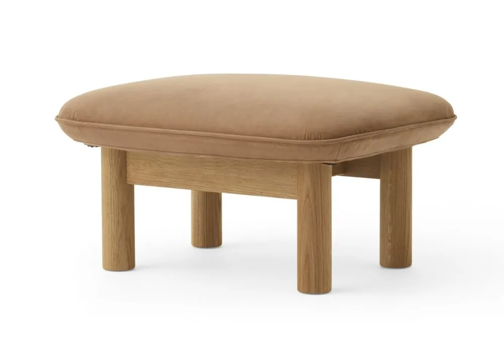 Audo Copenhagen Brasilia Ottoman voetenbank-Natural Oak-Dunes Camel 21004 Op = Op