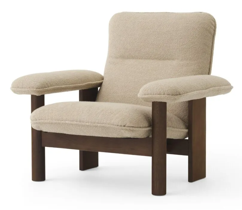 Must-Have Audo Copenhagen Brasilia Lounge fauteuil-Audo Copenhagen Bouclé 02-Dark Stained Oak