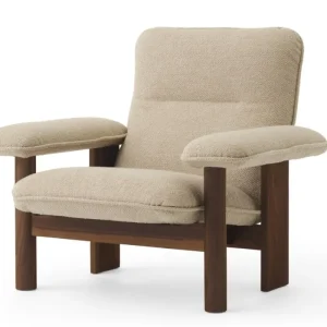 Audo Copenhagen Brasilia Lounge fauteuil-Audo Copenhagen Bouclé 02-Walnut Finale Uitverkoop
