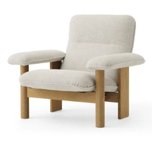Audo Copenhagen Brasilia Lounge fauteuil-Moss 0011-Natural Oak Op = Op