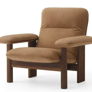 Audo Copenhagen Brasilia Lounge fauteuil-Dunes Camel 21004-Walnut Lage Prijs