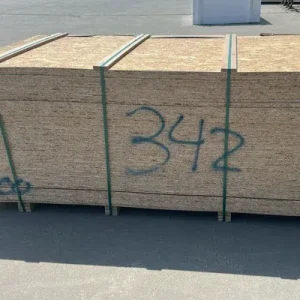 Outletpartij 342 B-keus OSB 2440x1220x9mm 100st (=297,68m²) Koopje