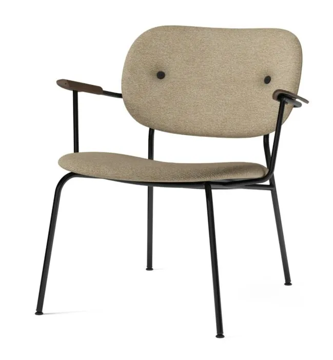 Hoge Kwaliteit Audo Copenhagen Co gestoffeerde lounge fauteuil - Dark Stained Oak-Moss 019