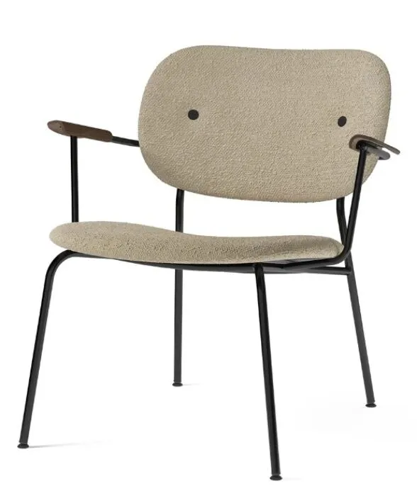 Audo Copenhagen Co gestoffeerde lounge fauteuil - Dark Stained Oak-Audo Copenhagen Bouclé 02 Meest Verkocht