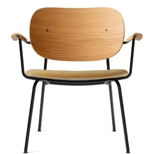 Lage Prijs Audo Copenhagen Co lounge fauteuil - Natural Oak - gestoffeerde zitting-Moss 0022