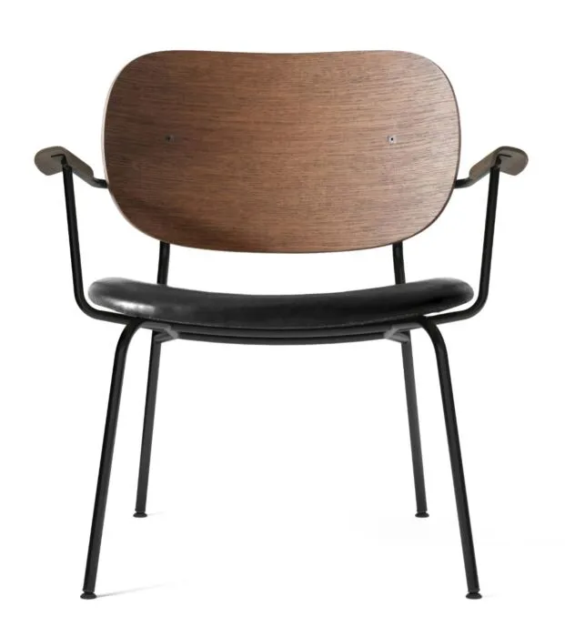 Audo Copenhagen Co lounge fauteuil - Dark Stained Oak - gestoffeerde zitting-Dakar 0842 Shop Nu