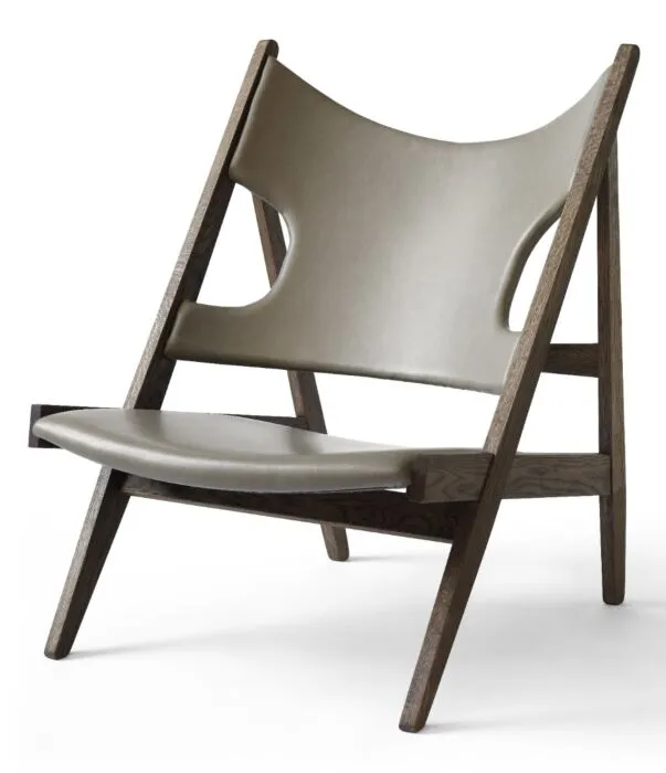 Audo Copenhagen Knitting Lounge fauteuil - Dark Stained Oak-Dakar 0311 Finale Uitverkoop