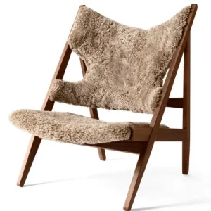 Audo Copenhagen Knitting Lounge fauteuil - Walnut-Sahara Betaalbaar