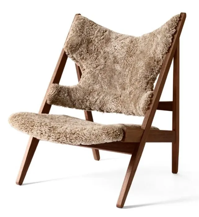 Audo Copenhagen Knitting Lounge fauteuil - Walnut-Sahara Betaalbaar