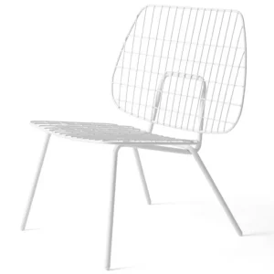Audo Copenhagen WM String Lounge fauteuil-Wit Beperkt Aanbod