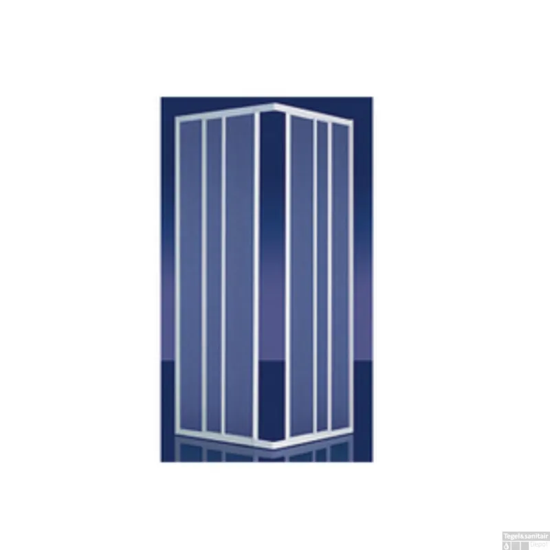 Douchecabine Hoekinstap Plieger Economy 2.2mm Acryl 90x185cm Wit Gereduceerde Prijs