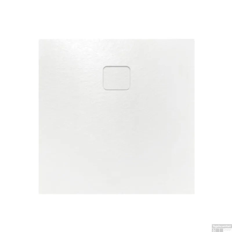 Tijdelijk Beschikbaar Douchevloer Riho Basel Slate 90x80 cm Incl. Afvoercover Mat Wit