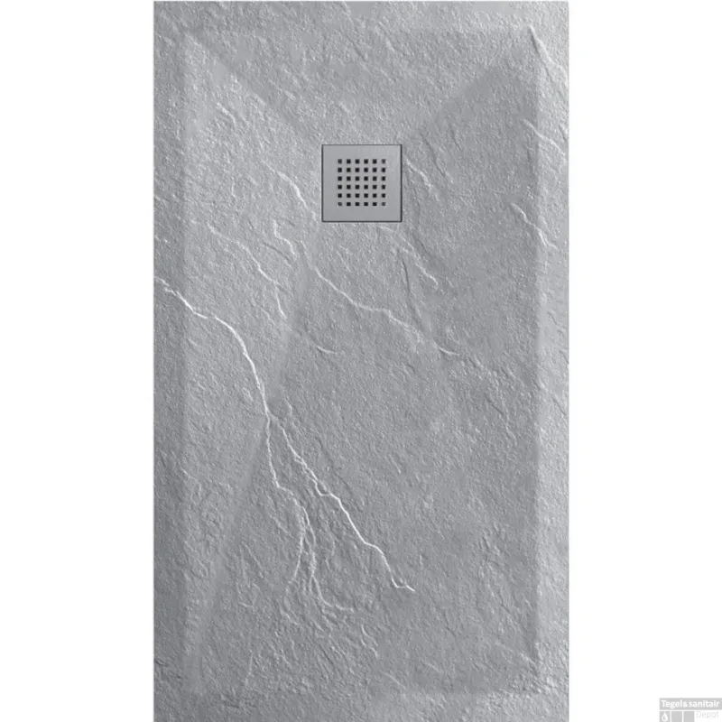 Douchetub Sanimar Sanistone 140 x 90 cm Cement Grijs Koopje