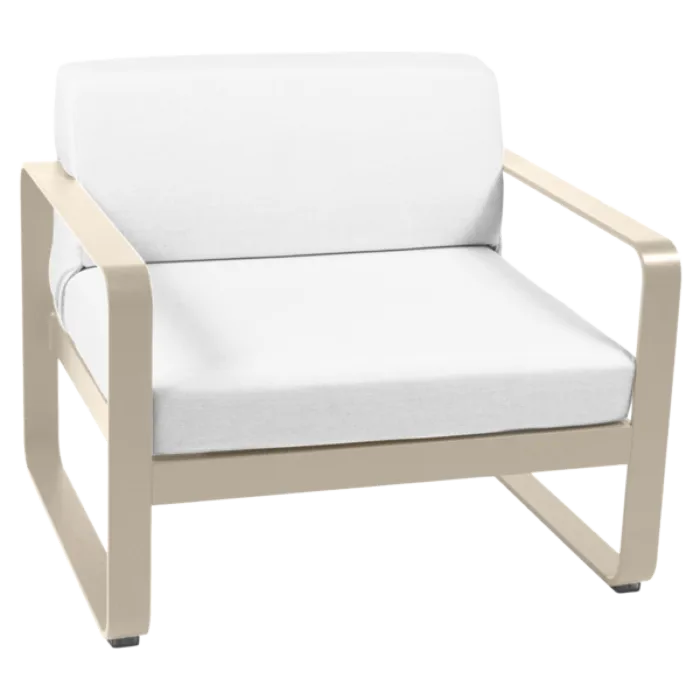 Fermob Bellevie fauteuil met off-white zitkussen-Nutmeg Meest Verkocht