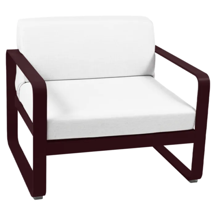 Premium Fermob Bellevie fauteuil met off-white zitkussen-Black Cherry