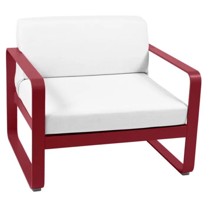 Fermob Bellevie fauteuil met off-white zitkussen-Chili Betrouwbaar