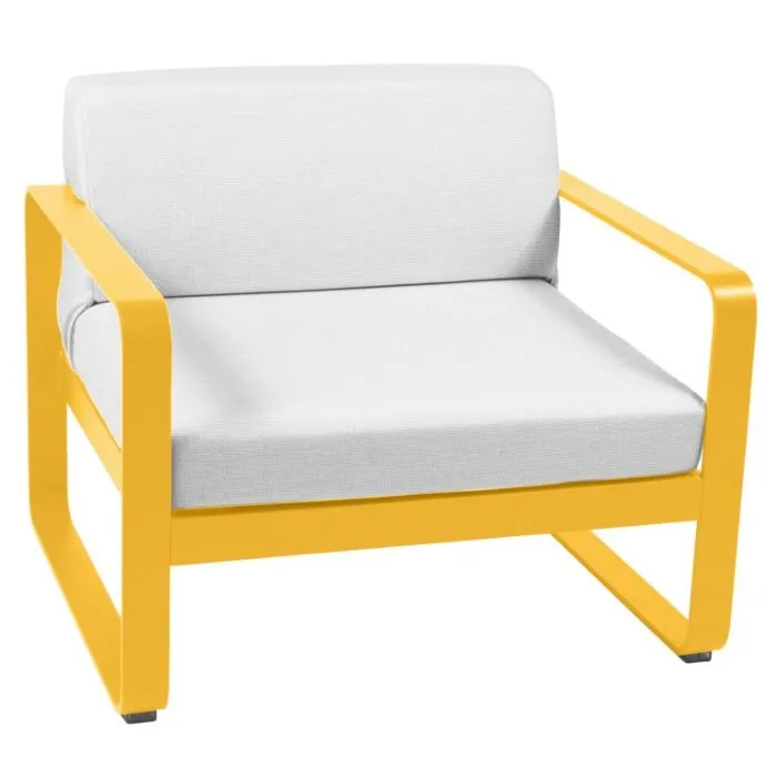 Laatste Versie Fermob Bellevie fauteuil met off-white zitkussen-Honey