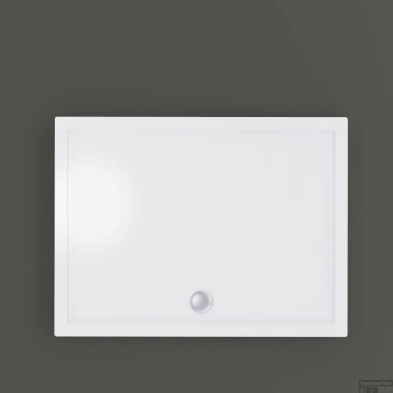 Beste Prijs Douchebak BWS Dana Rechthoek Cast Marble 140x80 cm Zelfdragend Wit OP=OP