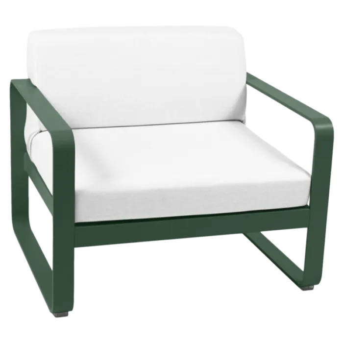 Lage Prijs Fermob Bellevie fauteuil met off-white zitkussen-Cedar Green
