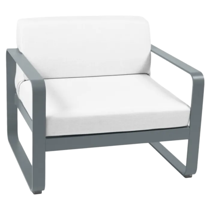 Hete Deal Fermob Bellevie fauteuil met off-white zitkussen-Storm Grey