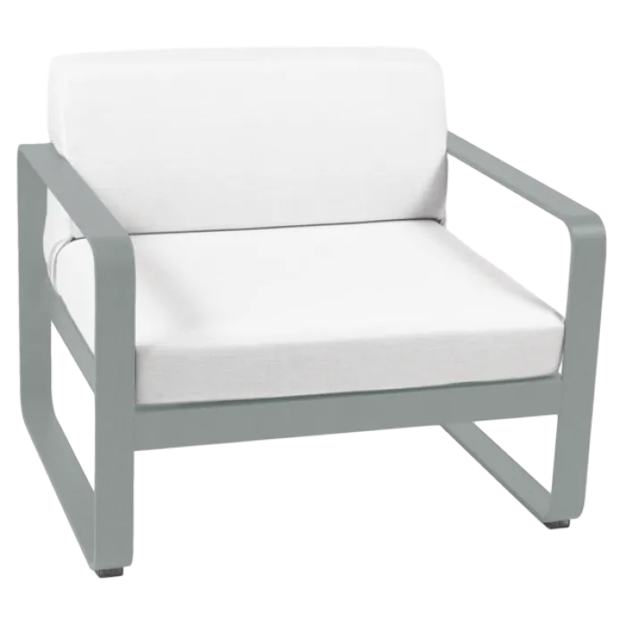 Speciale Aanbieding Fermob Bellevie fauteuil met off-white zitkussen-Lapilli Grey
