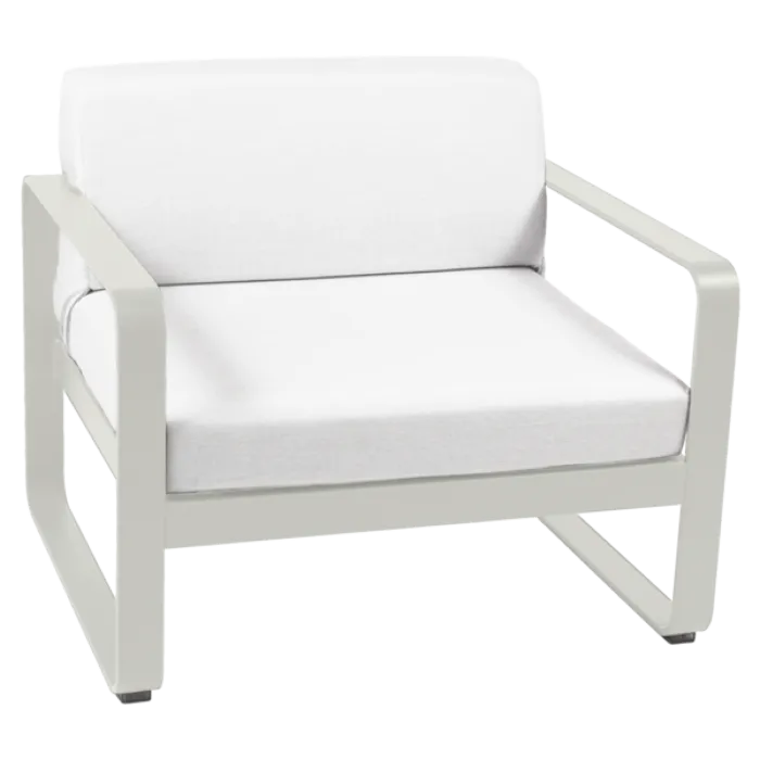 Uitverkoop Fermob Bellevie fauteuil met off-white zitkussen-Clay Grey