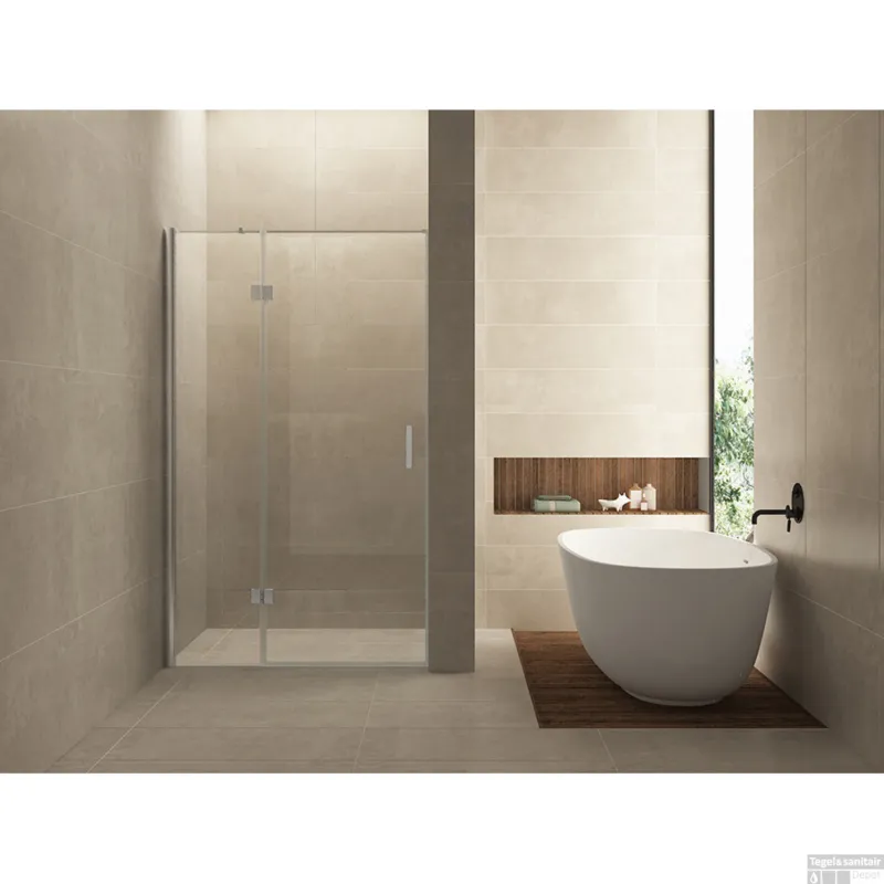 Op = Op Nis swingdeur Wiesbaden 90x200cm + vast paneel 8mm NANO coating