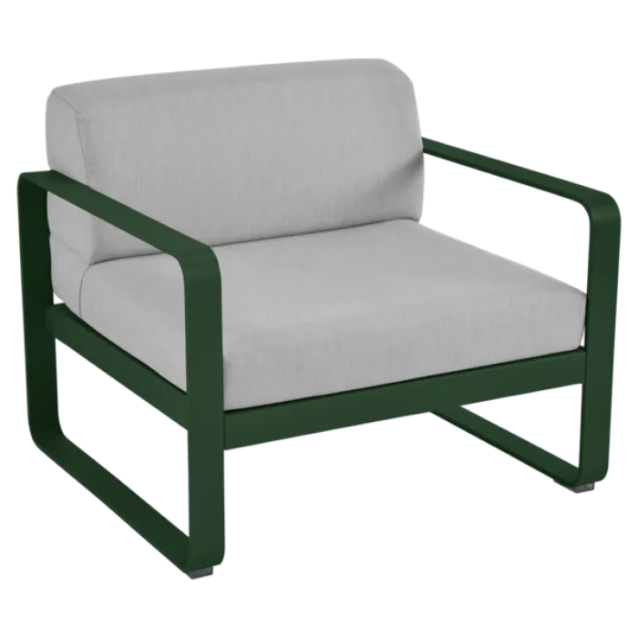 Aanbieding Fermob Bellevie fauteuil met flannel grey zitkussen-Cedar Green