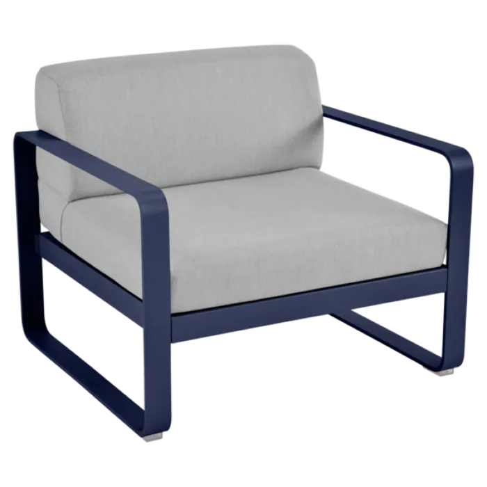 Alleen Vandaag Fermob Bellevie fauteuil met flannel grey zitkussen-Deep Blue