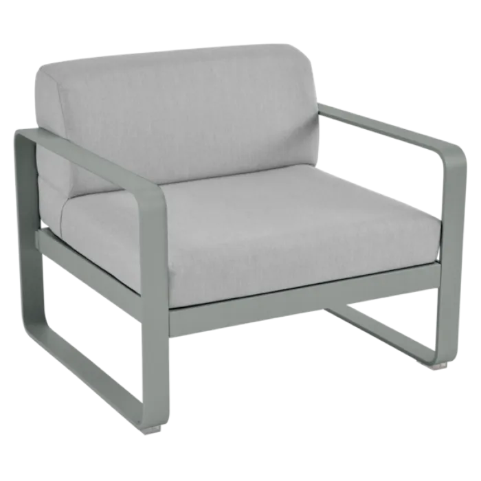 Direct Verzonden Fermob Bellevie fauteuil met flannel grey zitkussen-Lapilli Grey