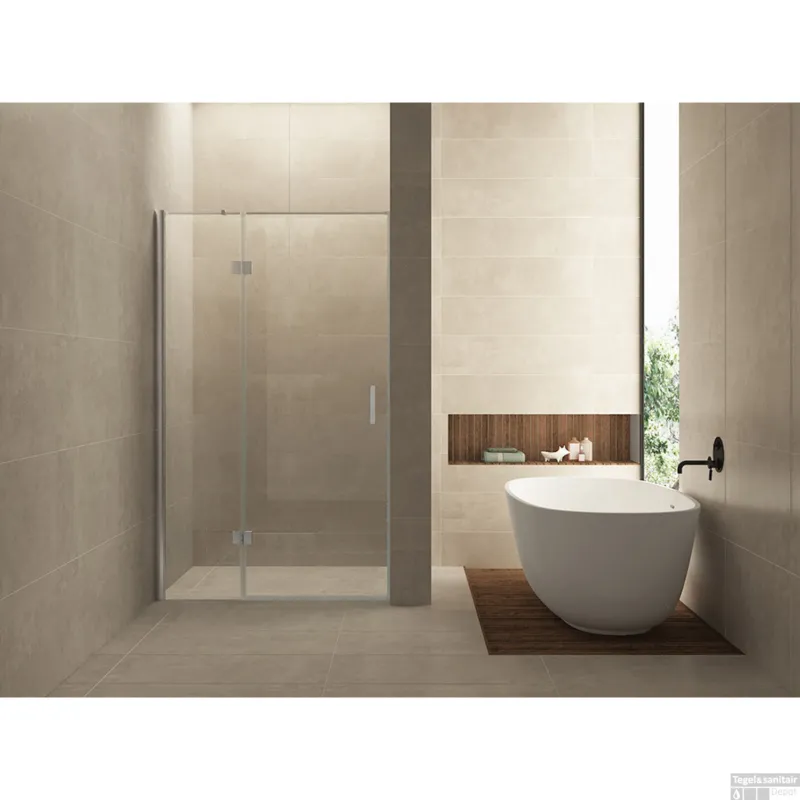 Op = Op Nis swingdeur Wiesbaden 100x200cm + vast paneel 8mm NANO coating
