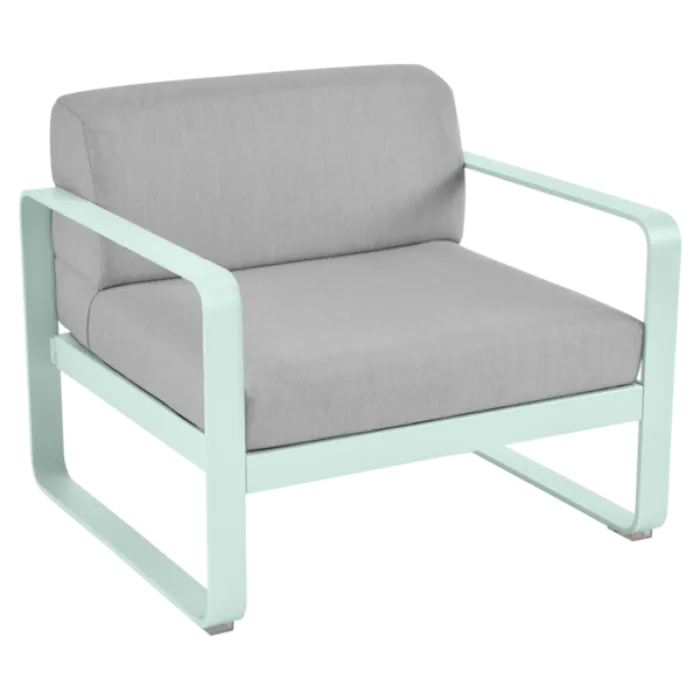 Must-Have Fermob Bellevie fauteuil met flannel grey zitkussen-Ice Mint