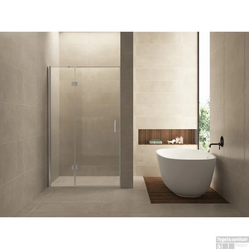 Actieprijs Nis swingdeur Wiesbaden 110x200cm + vast paneel 8mm NANO coating
