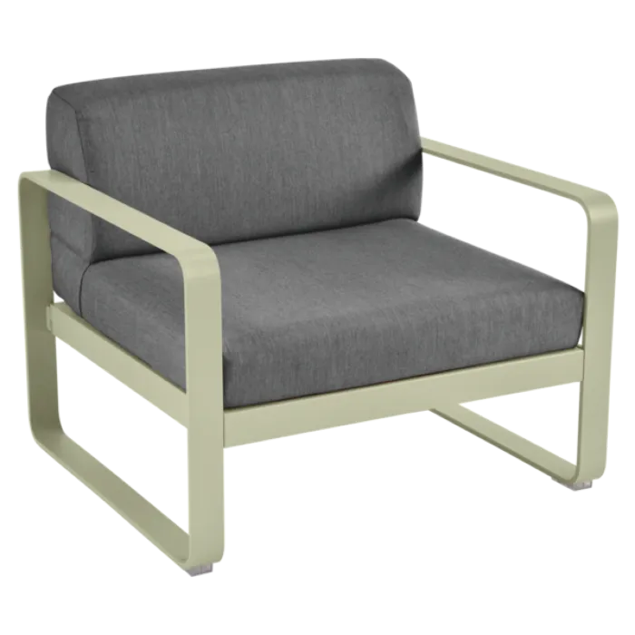 Fermob Bellevie fauteuil met graphite grey zitkussen-Willow Green Direct Beschikbaar