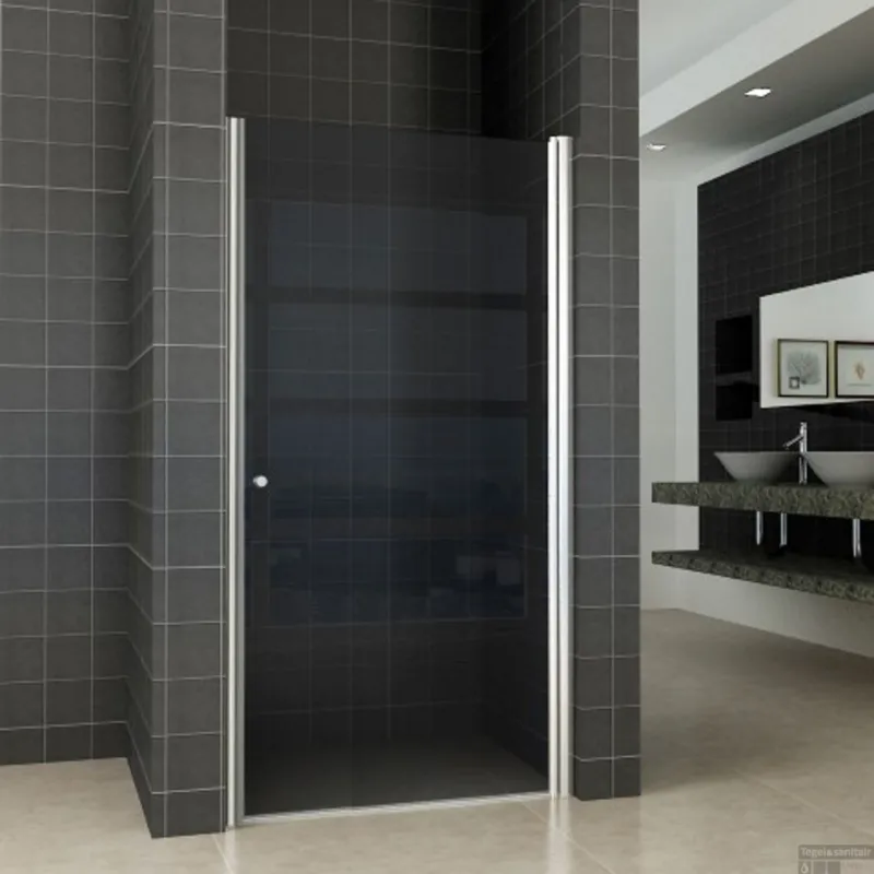 Gecertificeerd Nisdeur Wiesbaden met profiel Rookglas 100x202cm 8mm Nano coating