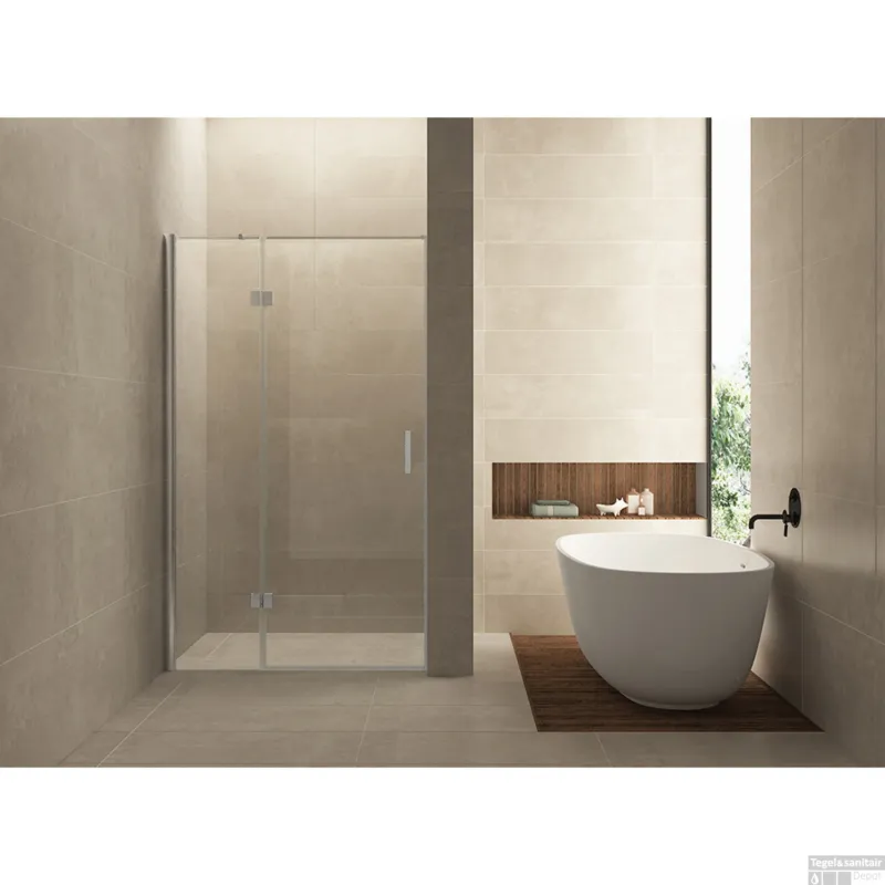 Nis swingdeur Wiesbaden 140x200cm + vast paneel 8mm NANO coating Aanbieding