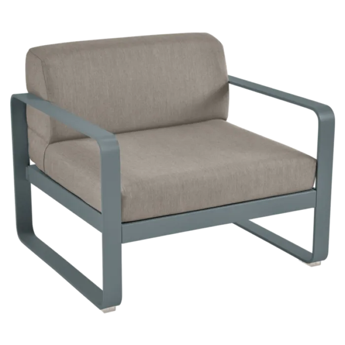 Direct Verzonden Fermob Bellevie fauteuil met grey taupe zitkussen-Storm Grey