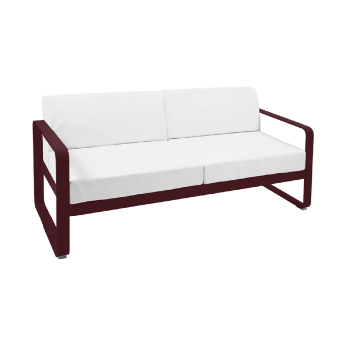 Fermob Bellevie 2-zits loungebank met off-white zitkussen-Black Cherry Weekendaanbieding