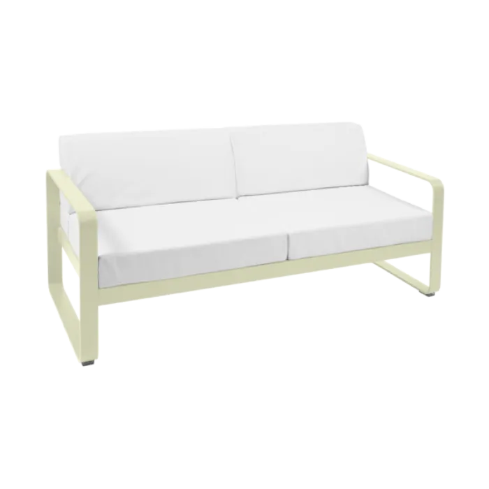 Fermob Bellevie 2-zits loungebank met off-white zitkussen-Willow Green Aanbieding