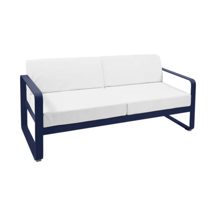 Fermob Bellevie 2-zits loungebank met off-white zitkussen-Deep Blue Beperkt Aanbod
