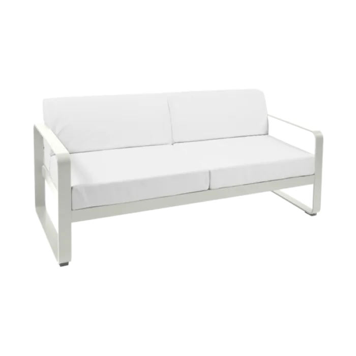 Fermob Bellevie 2-zits loungebank met off-white zitkussen-Clay Grey Weekendaanbieding