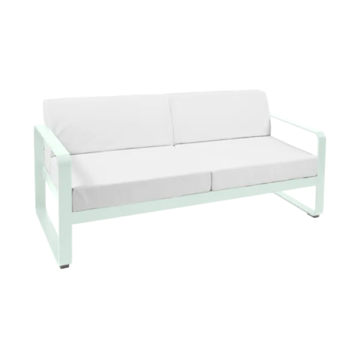 Hete Deal Fermob Bellevie 2-zits loungebank met off-white zitkussen-Ice Mint