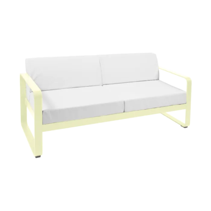 Fermob Bellevie 2-zits loungebank met off-white zitkussen-Frosted Lemon Alleen Vandaag
