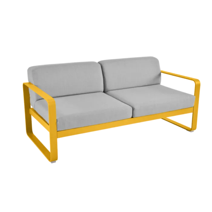 Fermob Bellevie 2-zits loungebank met flannel grey zitkussen-Honey Shop Nu