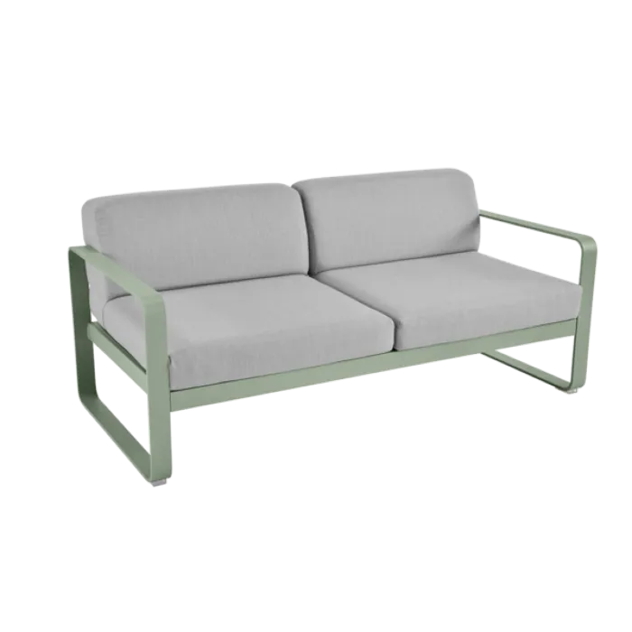 Merkproduct Fermob Bellevie 2-zits loungebank met flannel grey zitkussen-Cactus