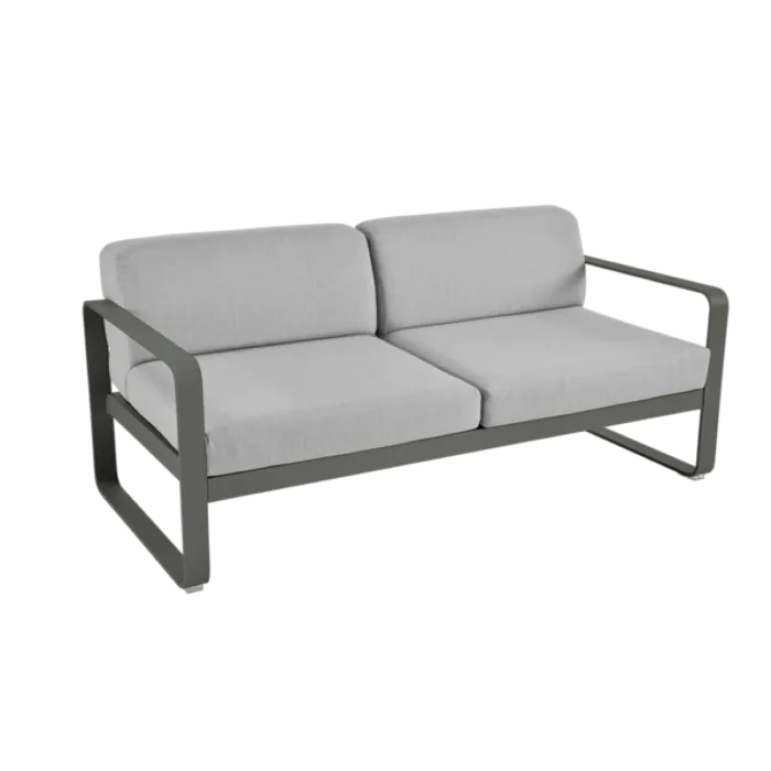 Fermob Bellevie 2-zits loungebank met flannel grey zitkussen-Rosemary Exclusieve Aanbieding